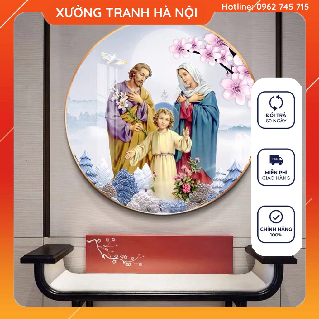 Tranh công giáo tráng gương cao cấp tặng kèm đinh treo tường xưởng tranh hà nội