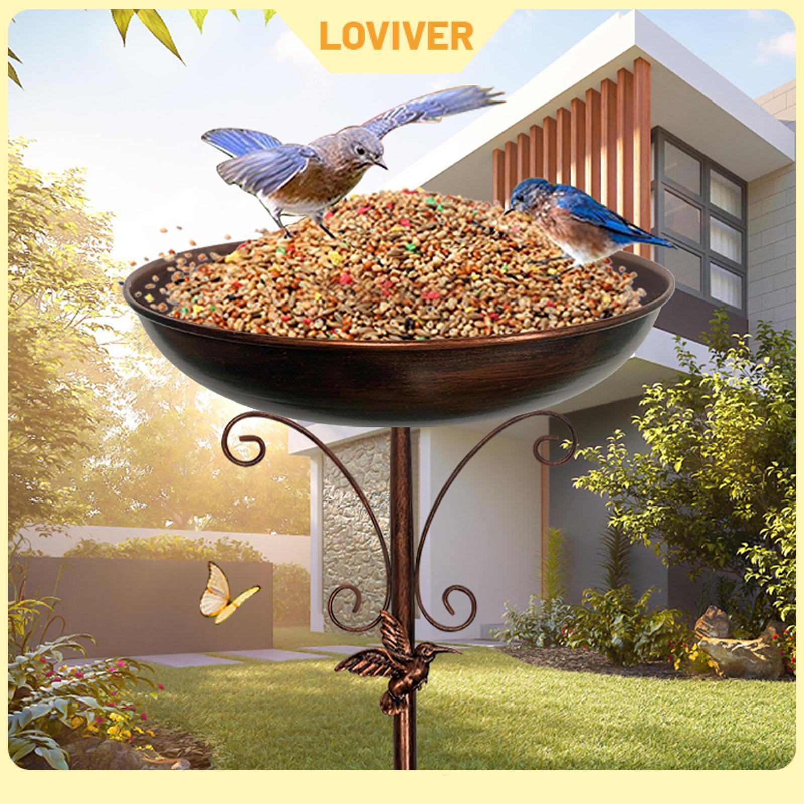 Bird Bath Feeder Bowl Vintage Decorative Sturdy Easy to Assemble Birdbath for Railing Outside Yard Patio Balcony ราคา 1,489 บาท*ส่งฟรี