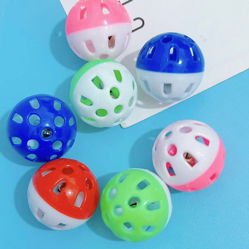 Thú cưng bóng đồ chơi mèo đồ chơi bóng 3.8cm nhựa rỗng bóng mèo con đồ dùng cho thú cưng