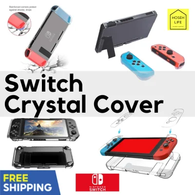 [SG Seller - Ready Stocks in SG] Clear Detachable Hard Case full Protective Cover Shell Nintendo Switch Console Joy-Con Controller Crystal Transparent Full Body Protector Detachable Nintendo Switch NS NX Cases Immediately Available | Switch Lite also have
