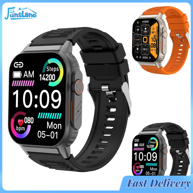 FunsLane G41 Smart Watch 2.01" Full Touch Screen Fitness Tracker IP67 Waterproof Non-Invasive Blood Glucose Heart Rate Blood Oxygen Blood Pressure Monitor Activity Trackers For Men Women ราคา 745 บาท*ส่งฟรี