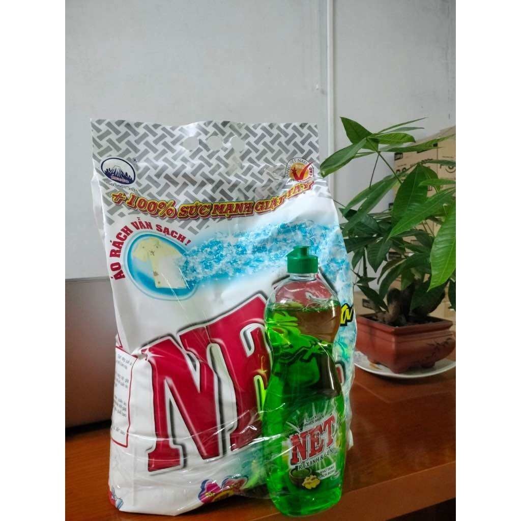 Bột giặt net 5.5kg tặng kèm rửa chén