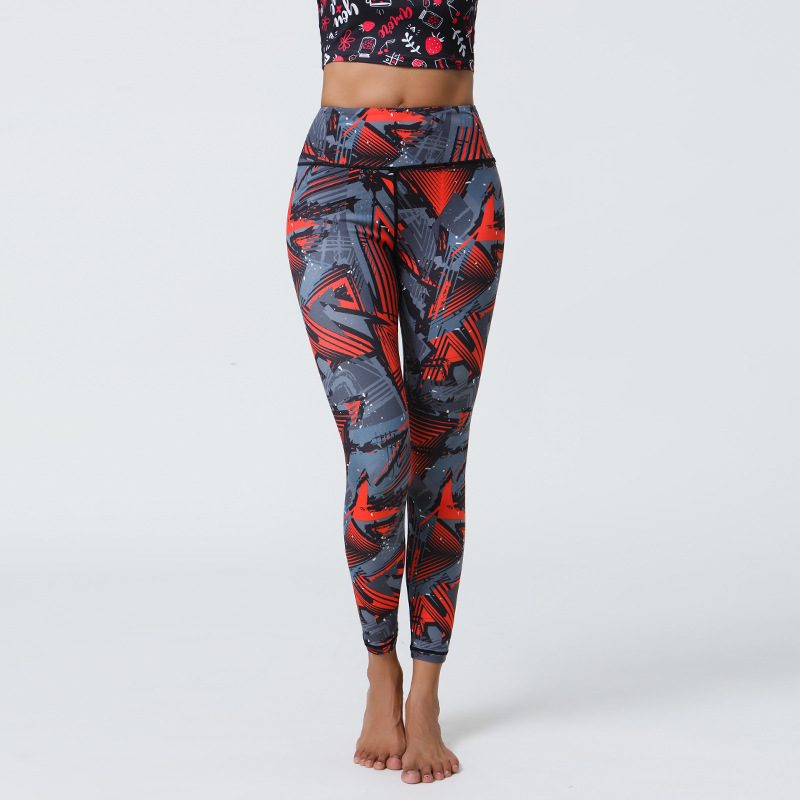 Women's High Waisted Yoga Pants Print Tummy Control Stretch Fitness Leggings Breathable Booty Lift Workout Gym Sports Leggings - 3