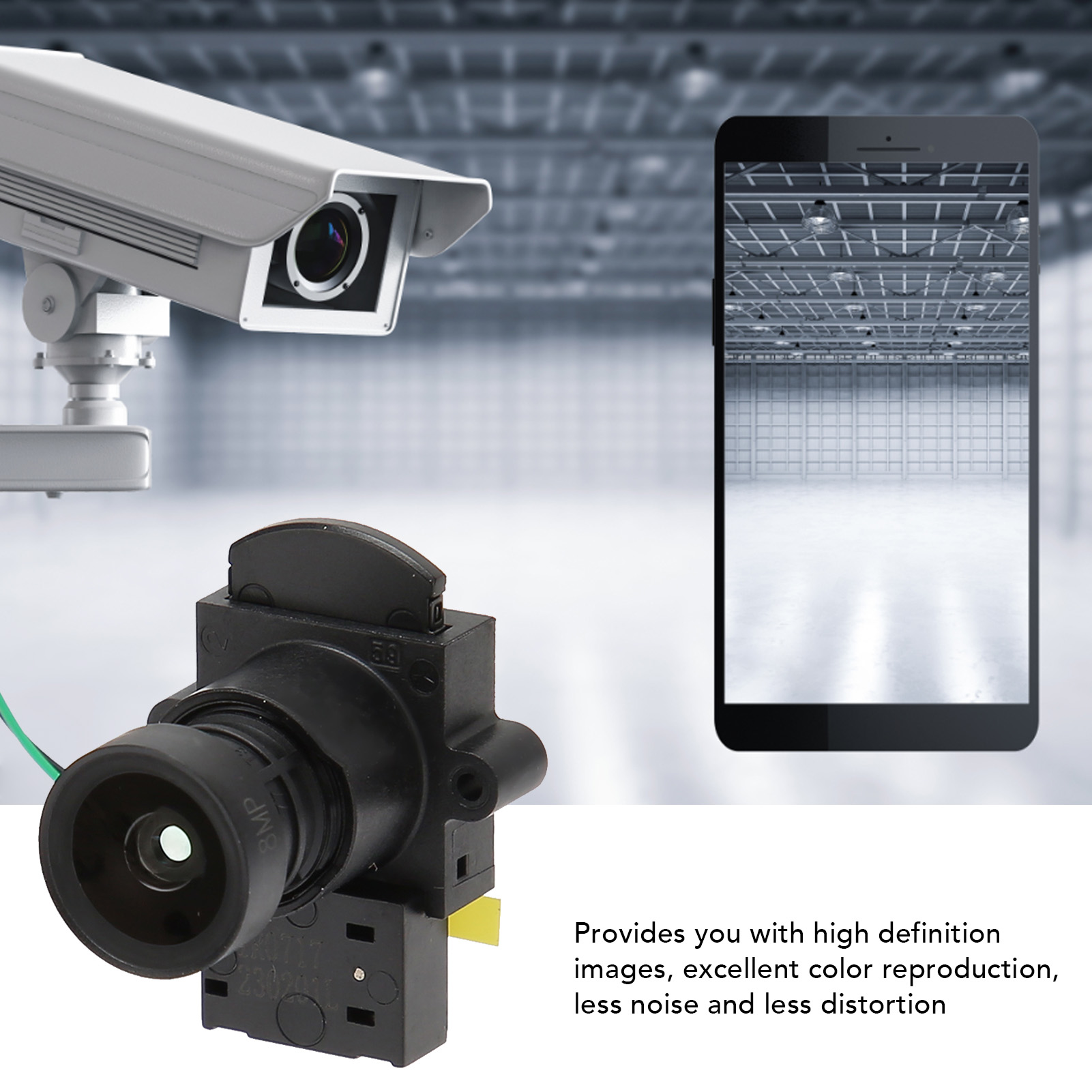 SMATE Ống kính camera an ninh phổ thông Ống kính camera quan sát ánh sáng ấm áp 8MP cho camera giám sát