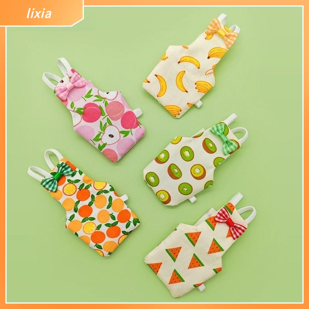 LIXIA Cà vạt nơ Tã cho vẹt Trái cây nhiều màu sắc Thoáng khí Bộ đồ bay cho vẹt Giữ cho chim sạch sẽ Quần áo cho chim cảnh Trang phục hàng ngày