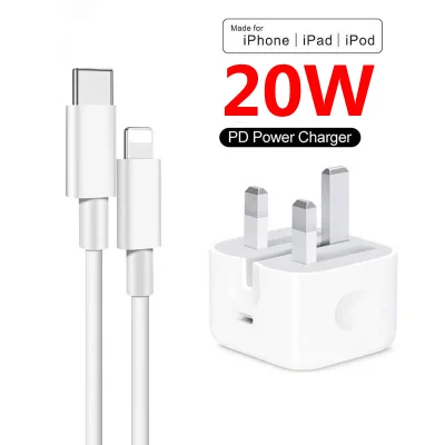 For Apple USB-C Adapter Power Original 20W Charger and Charging Cable For iPhone 13 12 USB C to Lightning Cable 2m