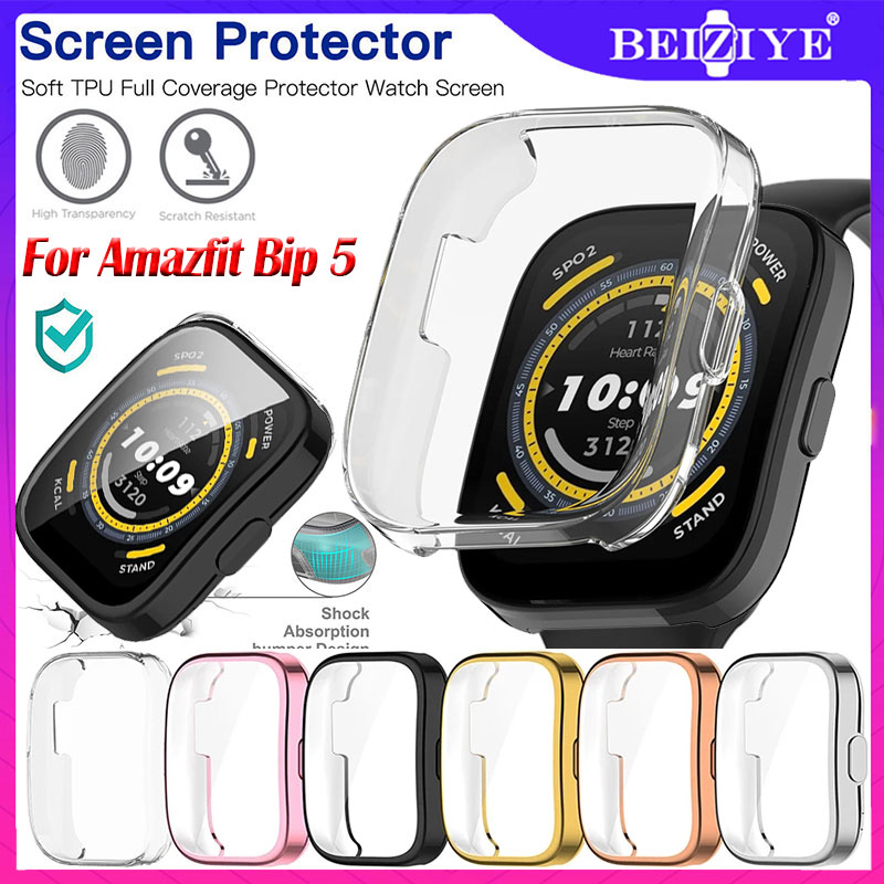 Ốp lưng bảo vệ TPU cho Amazfit Bip 5 Cản bảo vệ HD Bảo hiểm toàn màn hình