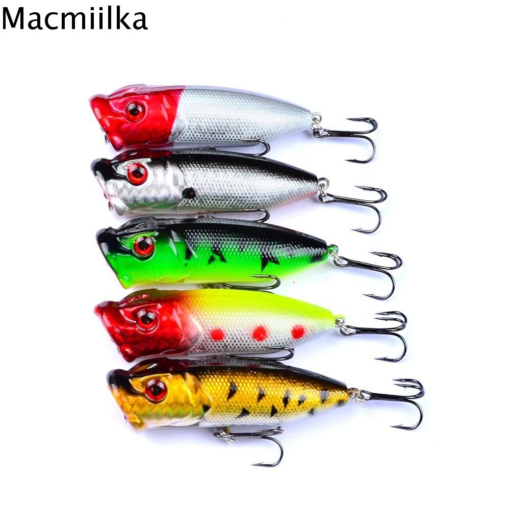 MACMIILKA Phổ biến Cá chép câu cá Với 2 móc Treble Mồi Câu Cá wobbler Mồi câu trên nước Mồi Câu Cá Popper Wobblers nhân tạo Mồi Câu Cá Mồi cứng Mồi câu cá bằng nhựa