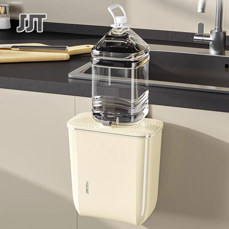 garbage can wall hanging Kitchen trash can Garbage storage bucket with cover Home living room bedroom Toilet garbage basket Large toilet wall-mounted garbage can ราคา  190 บาท*ส่งฟรี