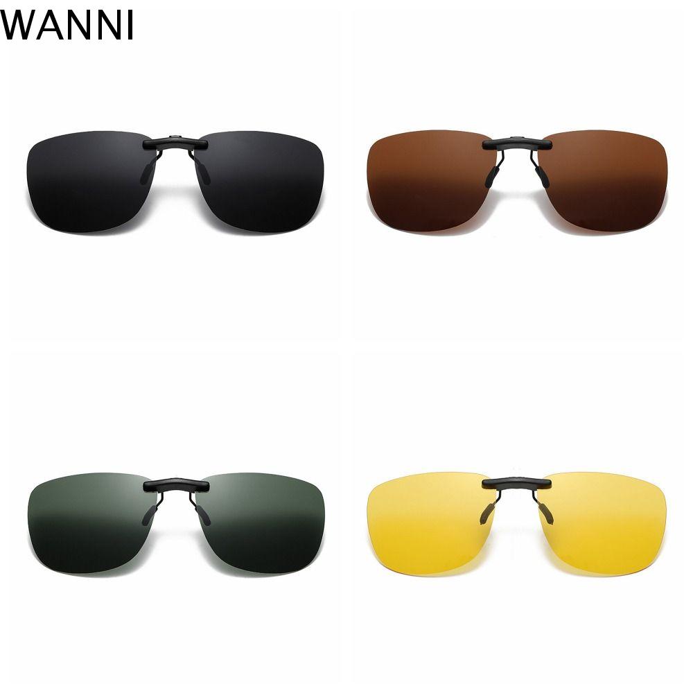 WANNI UV400 Kẹp kính nhìn ban đêm Chống chói Chống tia UV Kính râm kẹp Chăm sóc thị lực Thuận tiện Kẹp kính cận thị Câu Cá