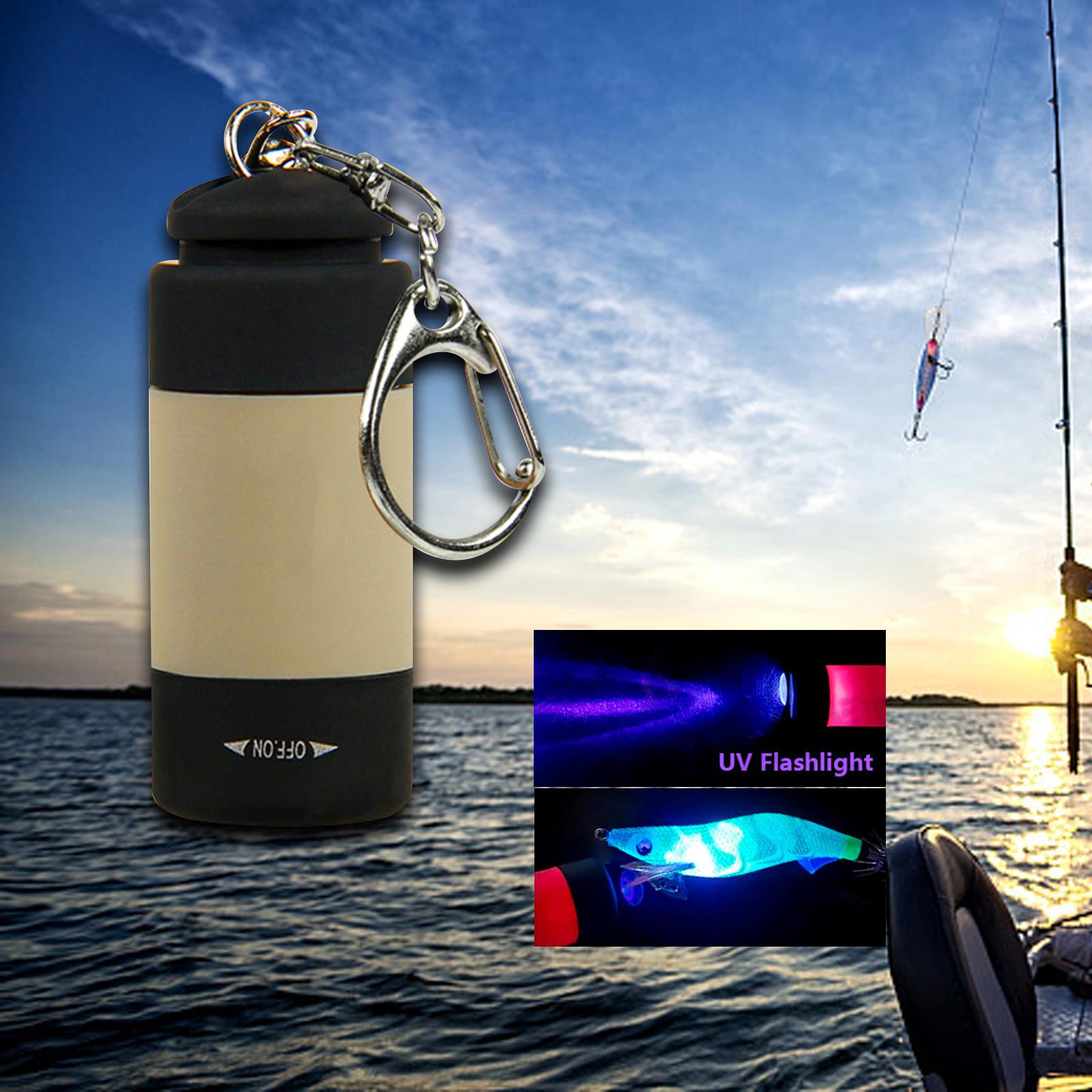 Mini Flashlight USB Squid Fishing Tools Keychain Lamp for Outdoor Activities