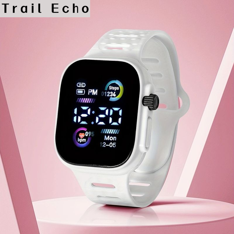 Trail Echo นาฬิกาสมาร์ทวอชแฟชั่นสำหรับผู้ชายและผู้หญิงพร้อมฟังก์ชันวัดอัตราการเต้นของหัวใจและแสงสว่างในเวลากลางคืน ราคา 26 บาท*ส่งฟรี