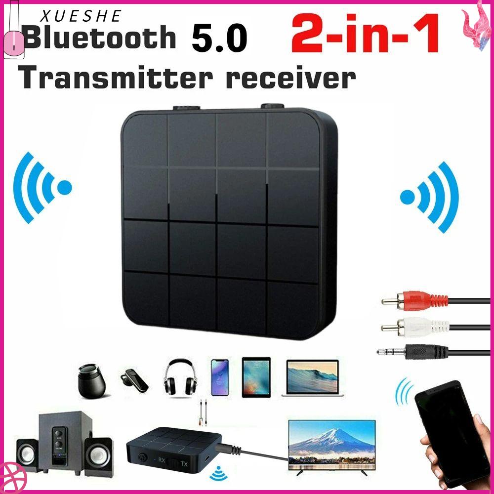 XUESHE Bluetooth 5.0 Bộ thu phát âm thanh với micro 3.5mm Kết nối RCA Bộ chuyển đổi nhạc không dây HD Thiết kế 2 trong 1 Bộ chuyển đổi Bluetooth máy tính cá nhân
