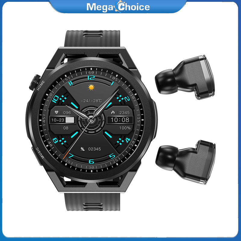 MegaChoice【Fast Delivery】N18 Smart Watch With Wireless Earbuds Built-in 4G Memory NFC Function Fitness Tracker Heart Rate Sleep Monitor Smartwatch ราคา 3,367 บาท*ส่งฟรี