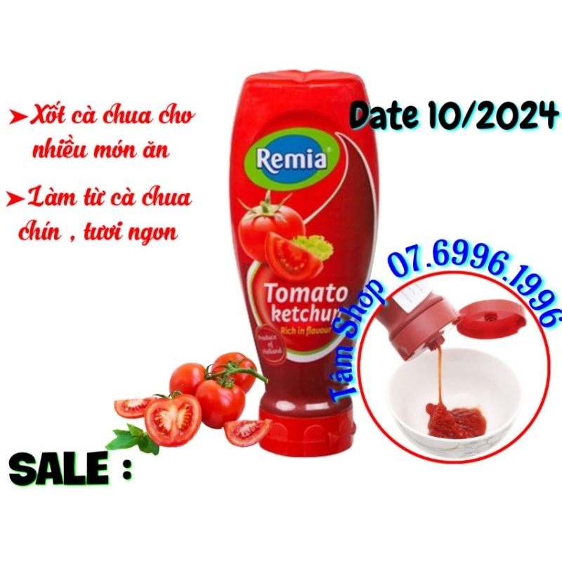 XỐT CÀ CHUA GIA VỊ REMIA (CHAI 500ML) - NHẬP KHẨU HÀ LAN