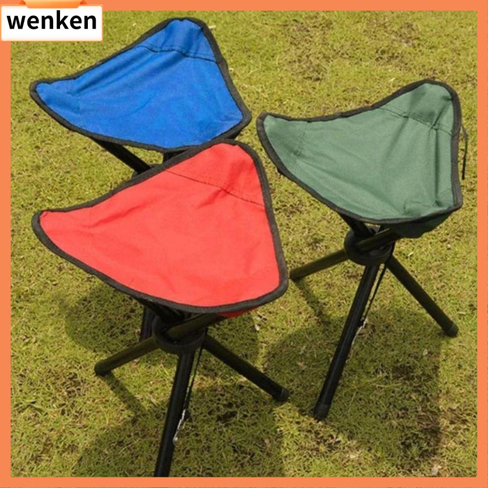 WENKEN Đa chức năng Ghế đẩu hình tam giác Gấp lại Kích thước nhỏ gọn Ghế cắm trại Di động Nhẹ Ghế câu cá Hoạt động ngoài trời