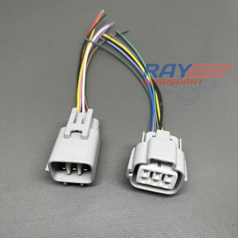 SOKET KABEL HEADLAMP LAMPU DEPAN REFLEKTOR LED TOYOTA NEW AVANZA VELOZ AGYA CAYLA 6 PIN ORIGINAL Harga 30,000 rupiah*Gratis Ongkir