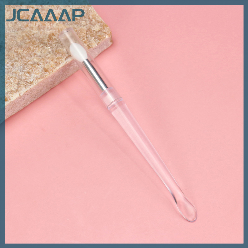 JCAAAP 1 chiếc dụng cụ bôi son bóng Cọ môi silicon có nắp chống bụi cọ trang điểm