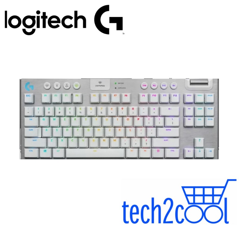Logitech G915 TKL White GL Tactile Lightspeed Wireless Gaming Mechanical Keyboard Singapore