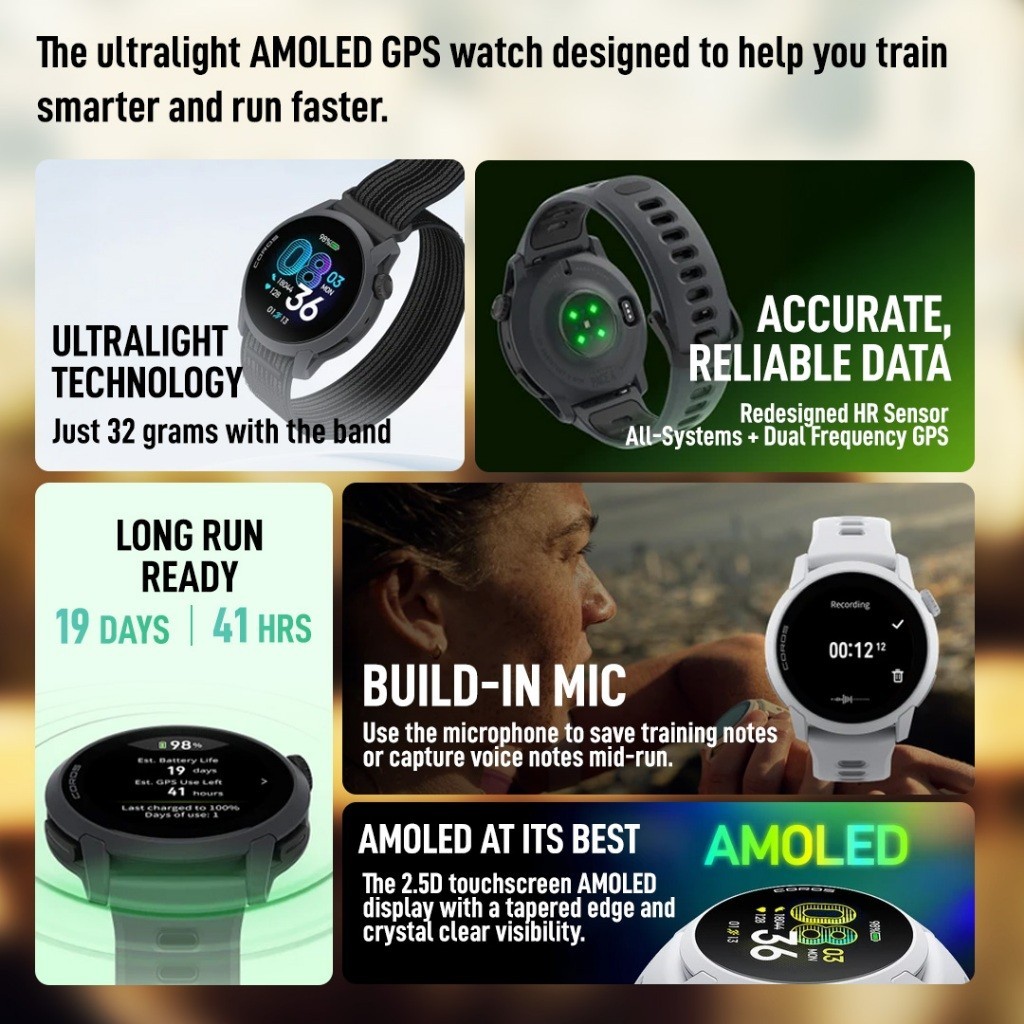 COROS PACE 4 Aluminum Bezel GPS Sport Watch Sync to Strava