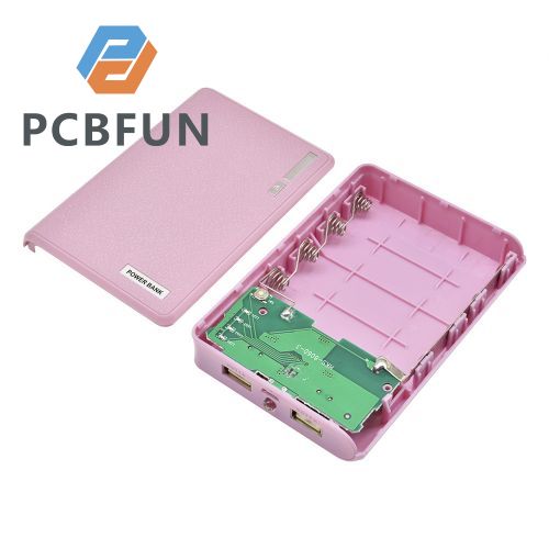 Pcbfun ví 4x 18650 dự phòng usb bộ sạc pin hộp tự làm cho ốp điện thoại