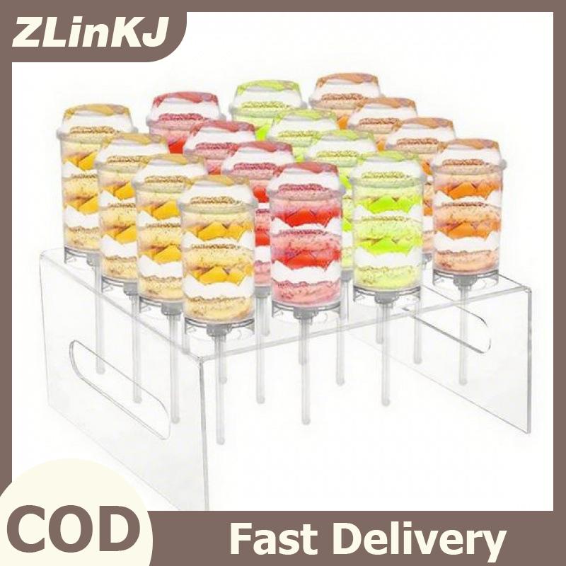 ZLinKJ 15 16 21 lỗ Acrylic Lollipop hiển thị đứng Acrylic hình chữ nhật hình dạng bền chủ đám cưới bên kẹo tráng miệng thanh chủ
