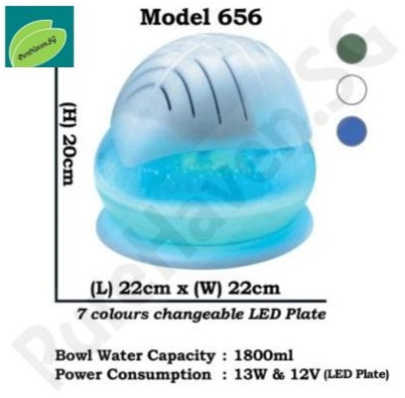 [BNIB] GOOD FOR HOME! Model 656 Water Air Purifier! With Changeable LED Plate! 1800ml Singapore