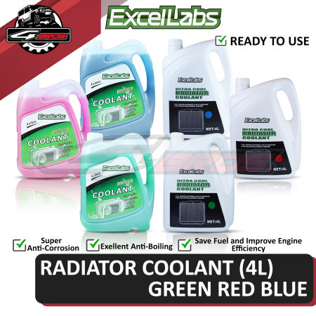 Excellabs 4L Radiator Coolant for Cars and Motorcycles