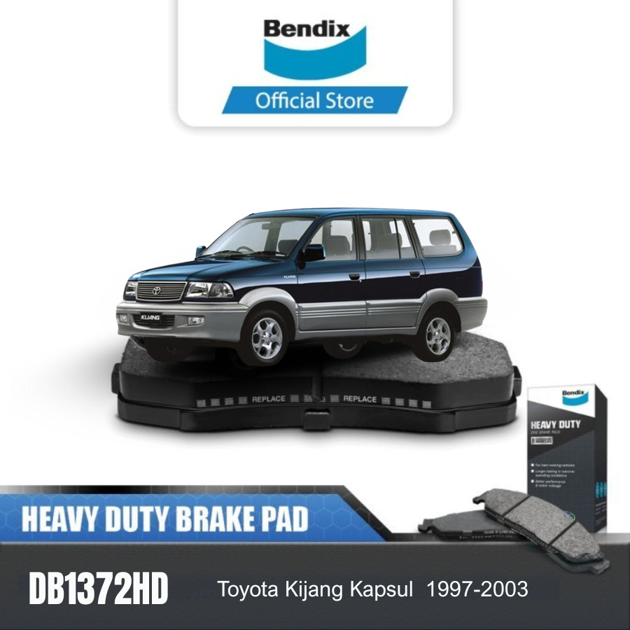 Bendix Kampas Rem Depan Brake Pad Mobil Toyota Kijang Kapsul 1997-2003 DB1372HD Harga 268,100 rupiah*Gratis Ongkir