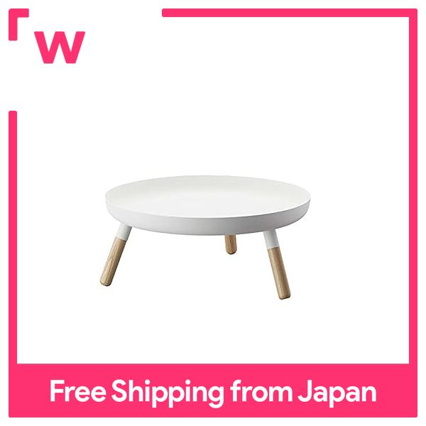 Khay yamazaki với chân trắng Khoảng. W32xd32xh13cm Đồng bằng thời trang bảng phụ 5564