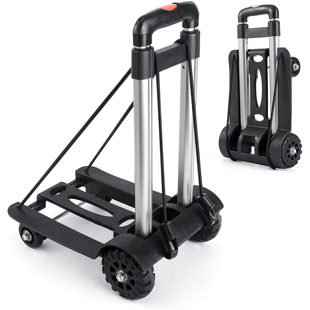 Xe đẩy kéo hàng hành lý gấp gọn có bánh xe chính hãng cao cấp, chịu tải tối đa 90kg