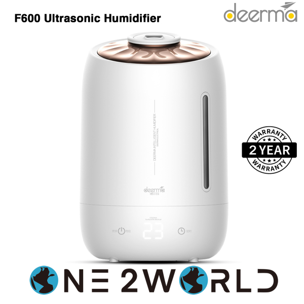 Xiaomi Deerma F600 Ultrasonic Humidifier 5L Three Gear Touch Temperature Intelligent Mist Maker Timing Function, White Singapore