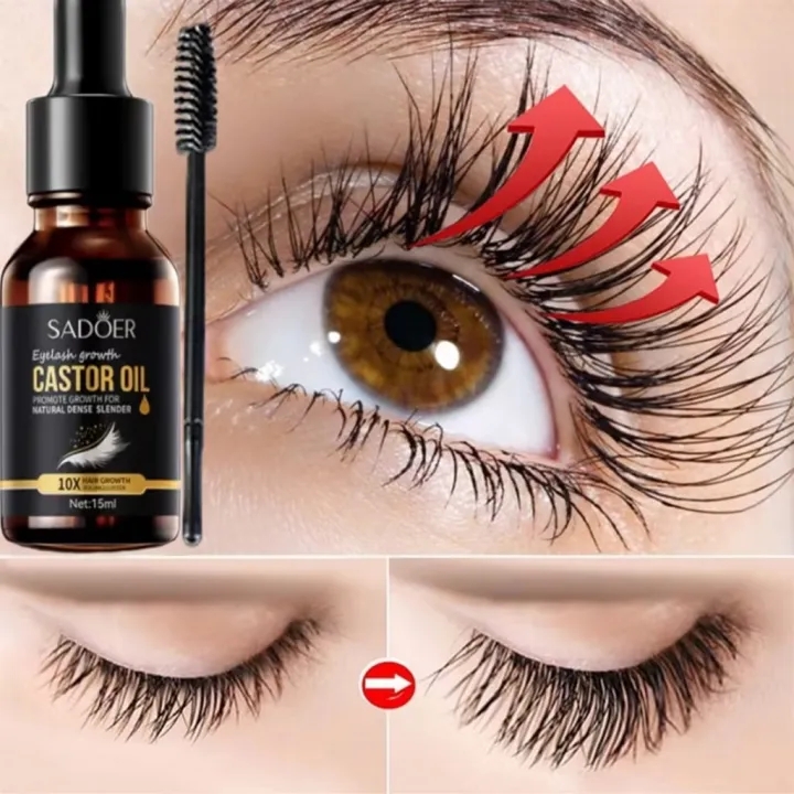 SADOER Serum mọc mi trong 7 ngày,Tinh chất dưỡng mi,Tinh chất tăng trưởng lông mày, 15ML, Thúc đẩy sự phát triển dày và nhanh chóng của lông mi, lông mày và chân tóc