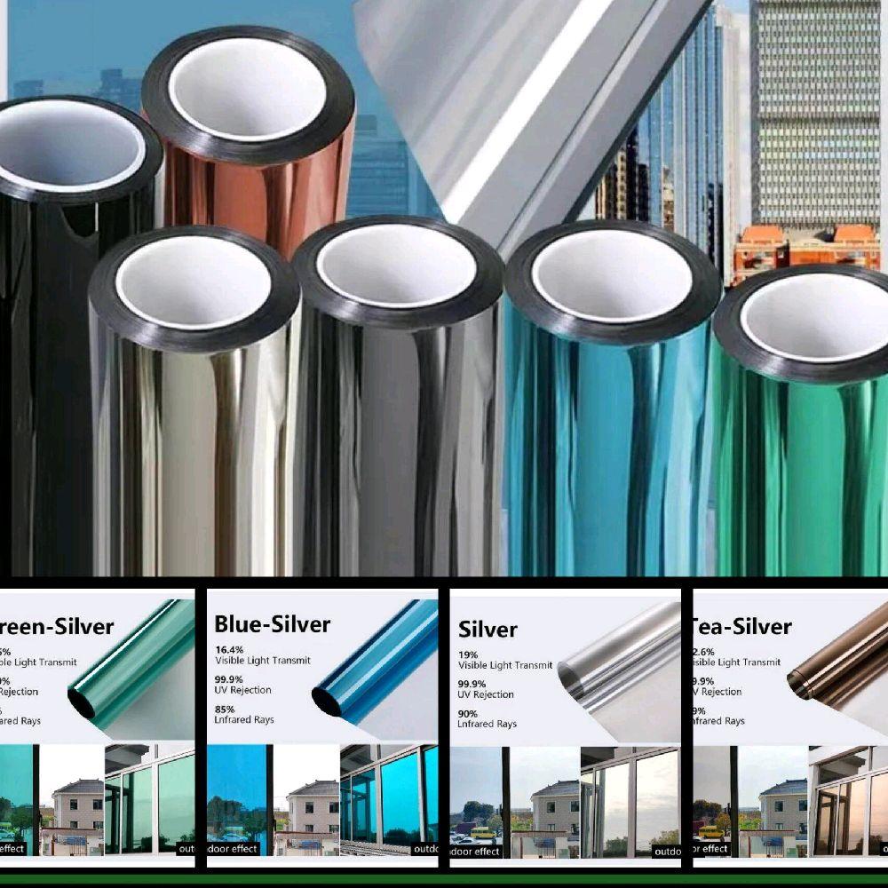 Jenny One Way Anti-Sun Heat Reflective Car Window Film Sticker 25Cm×150Cm/50Cm×150Cm Nano Ceramic Waterproof Easy to Install Harga 18,000 rupiah*Gratis Ongkir