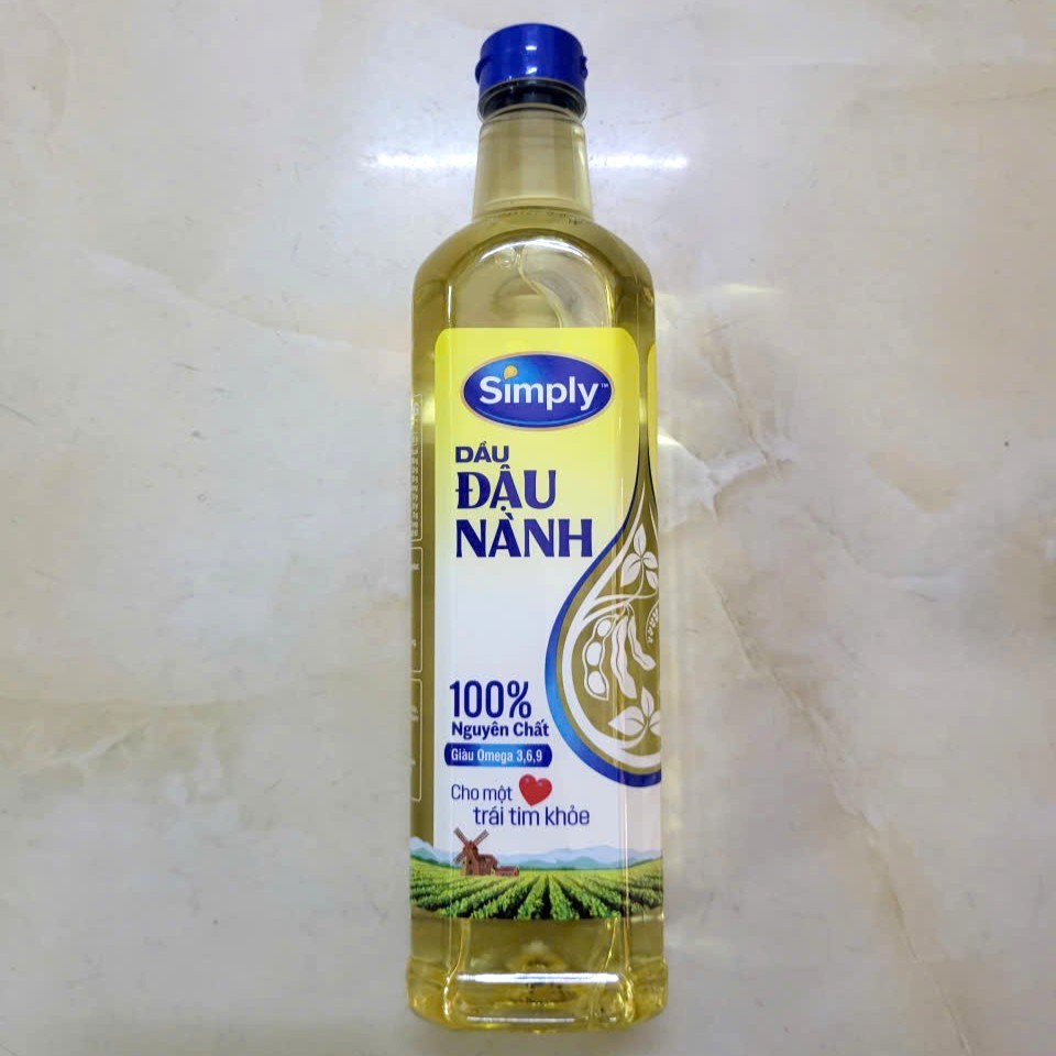 SIMPLY -- chai 1 Lít -- DẦU ĐẬU NÀNH Soybean Oil (HALAL)