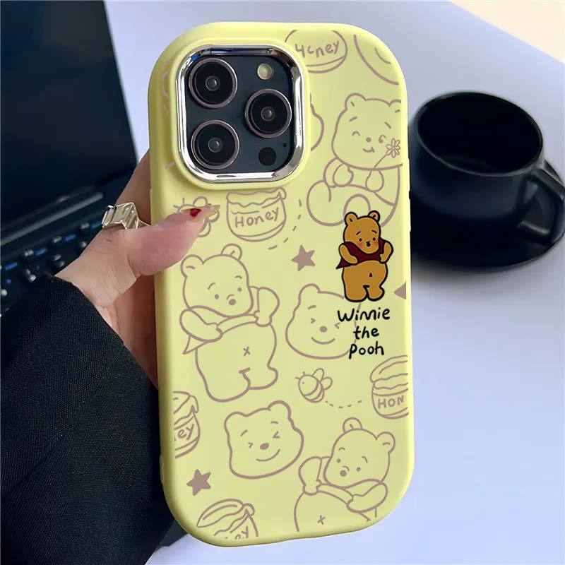 Bên cạnh gấu Vinyl thích hợp cho Apple 15 trường hợp dày túi khí iPhone13promax All Inclusive 12 Silicone 11