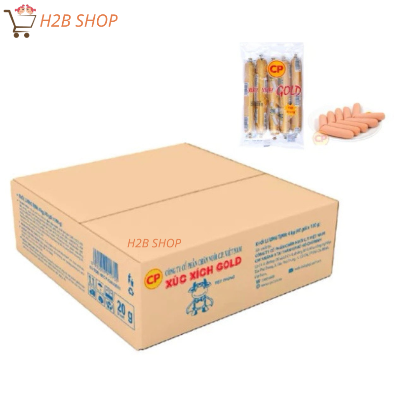  Thùng Xúc xích ăn liền CP vị Bò Vàng Heo đỏ Thùng 20 40 gói x 200 100g 