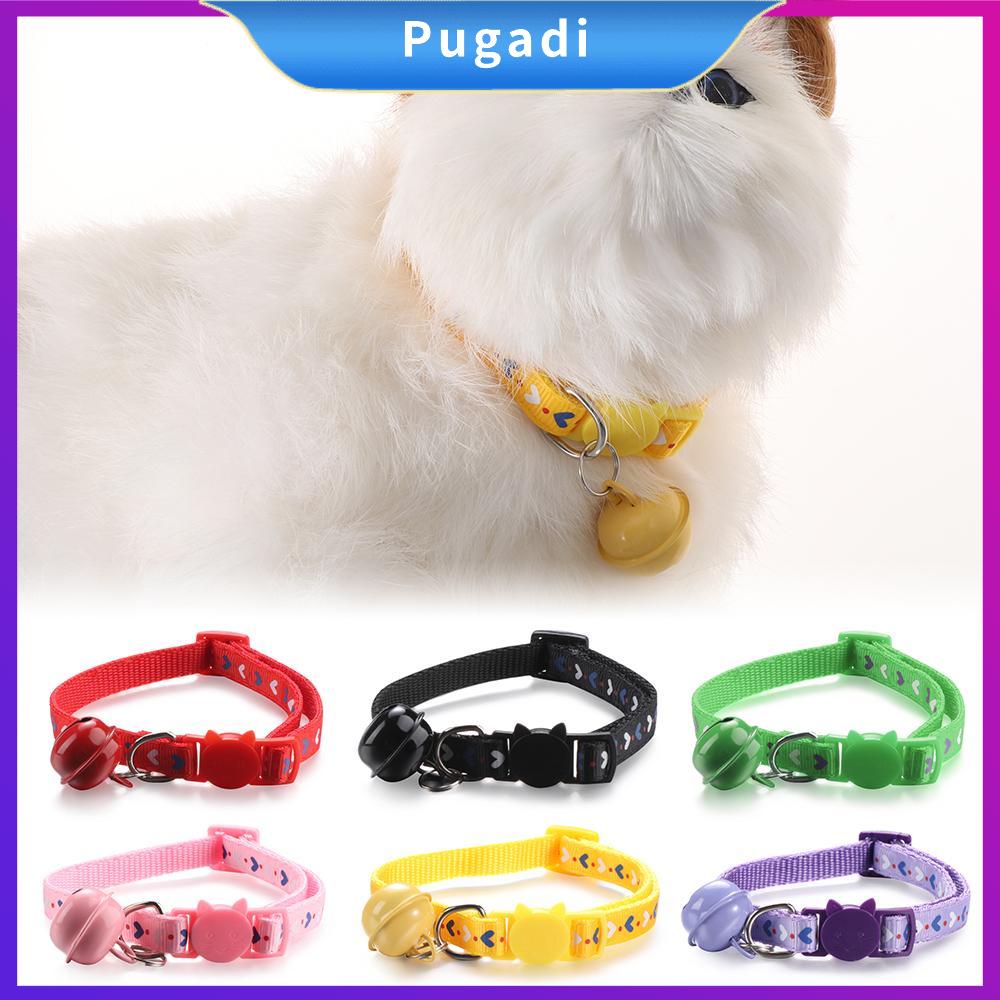 PUGADI Khóa Phụ kiện cho mèo Đồ dùng cho thú cưng Vòng cổ cho mèo Vòng cổ mèo con Trái tim tình yêu Vòng cổ chó