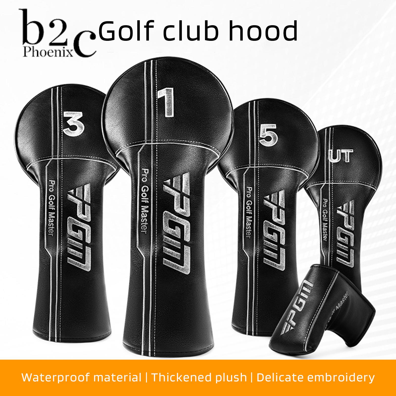Phoenix B2C Fashionable Golf Club Protector Golf Club Head Cover Waterproof Golf Club Cover Set for Driver Fairway Wood Hybrid Lightweight Faux Leather Headcovers for Golfers ราคา 224 บาท*ส่งฟรี