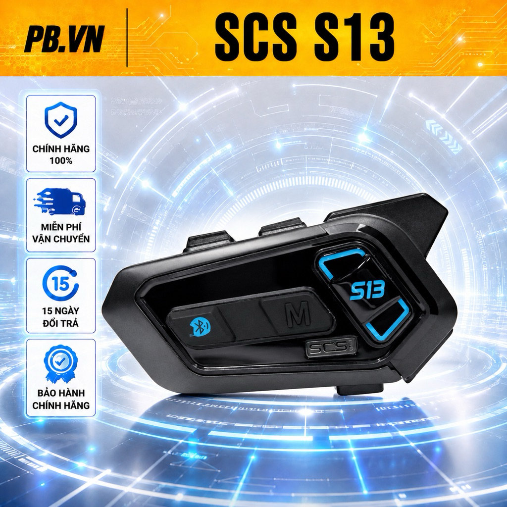 Tai Nghe SCS S13 Dành Cho Mũ Bảo Hiểm Tích Hợp Intercom