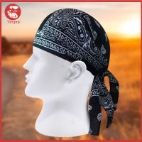 Yirepny Adult Men Paisley Print Motorcycle Wrap Biker Hat Bandana Headscarf Skull Cap