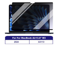 ฟิล์มหน้าจอปกป้องความเป็นส่วนตัวแม่เหล็ก Macbook Air 13 Inch 2022 2024สำหรับ Mac 13.6 M3 M1 A2681A3113ตัวกรองป้องกันแสงสะท้อนสำหรับแล็ปท็อป