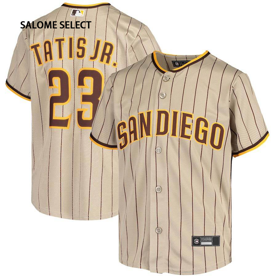 Salome chọn bộ bóng bầu dục nam MLB San Diego padres Fernando tatis đeo nút kích thước lớn phong cách thể thao