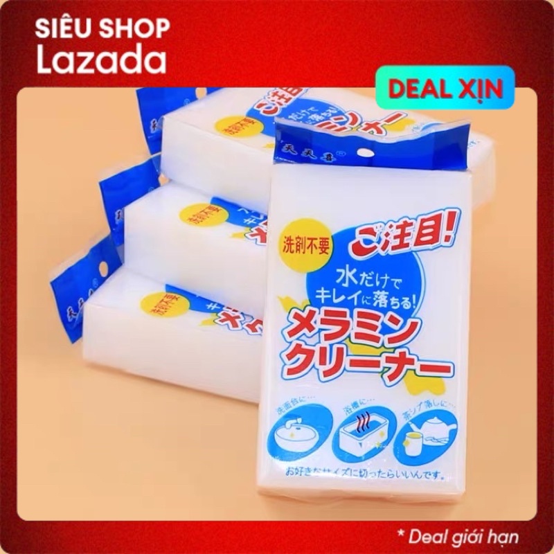 Set 10c mút Melamine thần thánh cọ rửa đa năng - Miếng bọt biển, mút xốp cọ rửa nhà bếp, tẩy đa năng  [Chọn phân loại 10c, 5c, 2c]