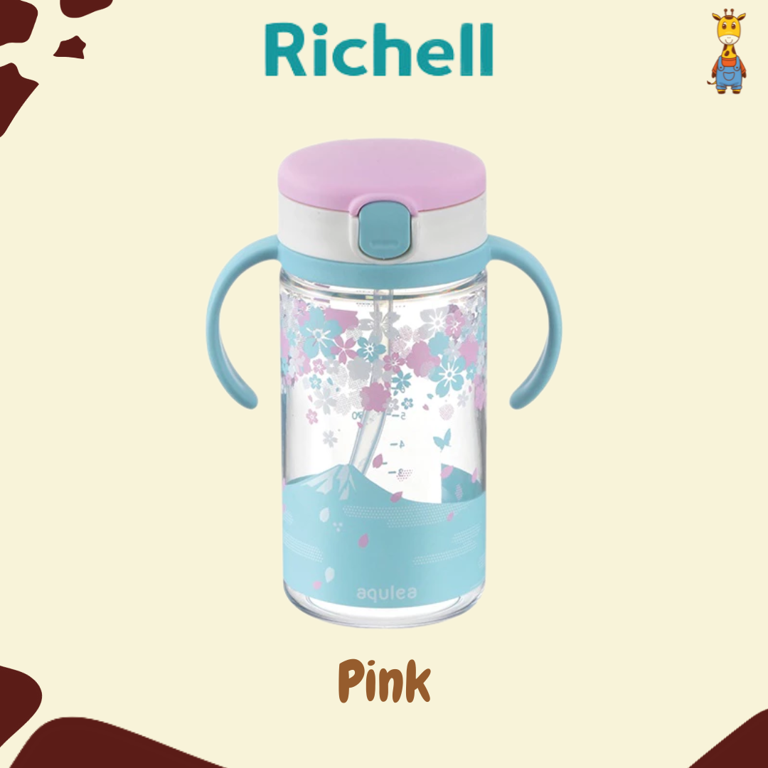Richell Clear Straw Bottle Mug R Clear - Botol Minum Anak