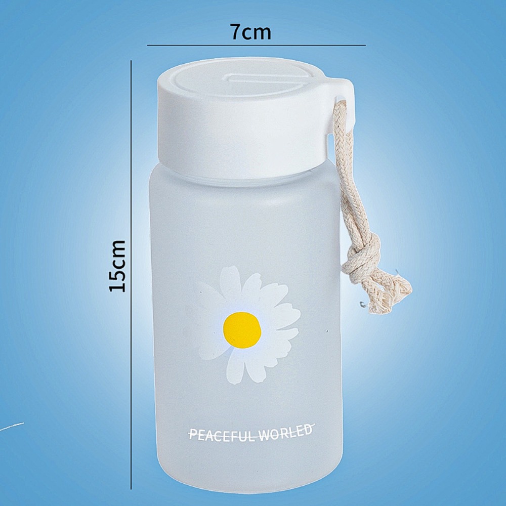 LALAIKE 500ml Chai nước Chú gấu nhỏ Hoa Cúc Cốc uống nước Dễ thương Trong suốt Cốc trà thể thao Học sinh nam nữ - 4