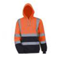 Men Reflective Sweatshirt High Visibility Pullover Top Long Sleeve Hoodie Coat