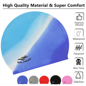 Waterproof Unisex Silicone Swim Cap - Adult Size