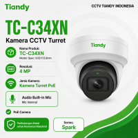 Tiandy TC-C32XN 2MP PoE Camera IP Cam Indoor Turret Kamera CCTV Rekam Audio Infrared Spark Series