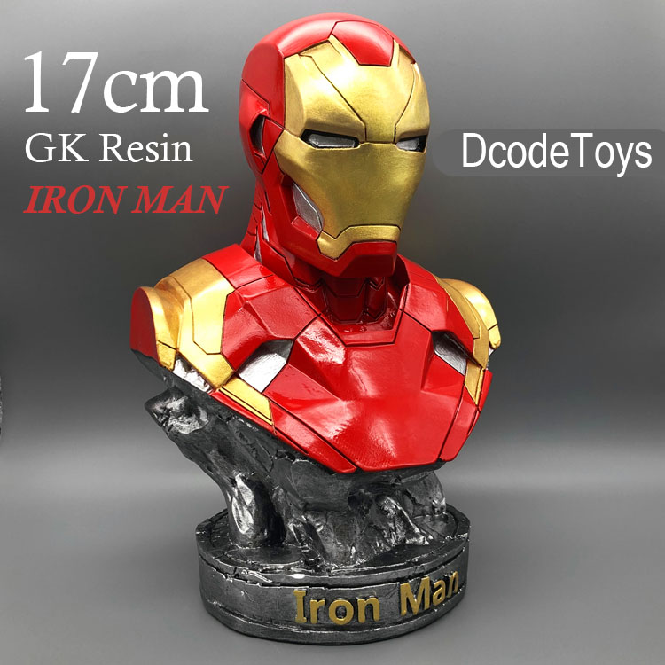 1/10 Resin Figure Model Kit Bust Iron Man Avengers Marvel Unassambled Unpainted 